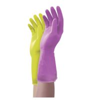 243094 Mr. Clean Duet, Natural Latex, Beaded Cuff, Cotton Flock Lining, Non-Slip Grip Gloves, Large-main-1