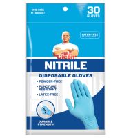 243061 Mr. Clean 243061 Disposable Nitrile Latex-free Gloves, One Size Fits All, 30 Pairs-main-1